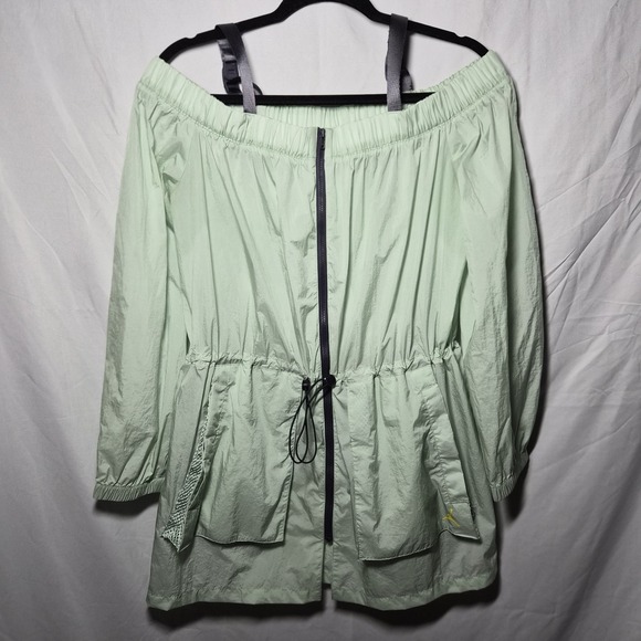 Rare Nike Air Jordan Women's Off-Shoulder Utility Woven Jacket Size M - Picture 1 of 10